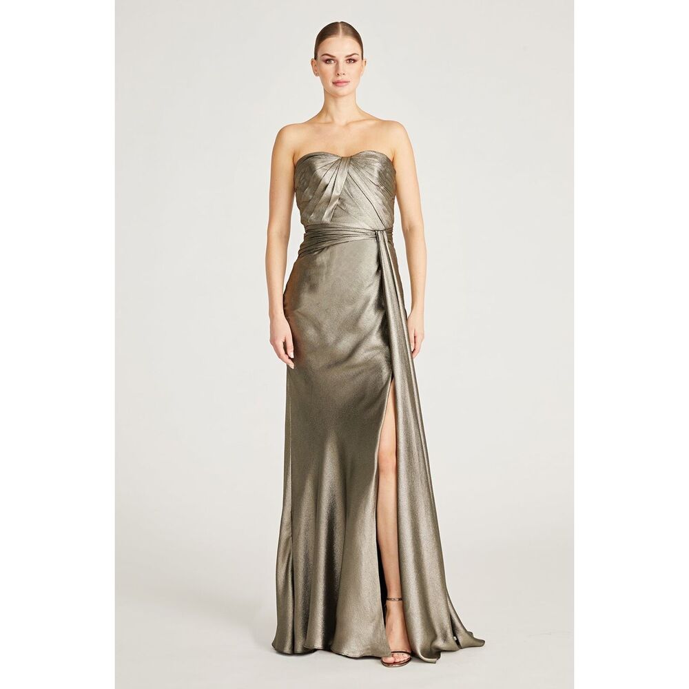 NWT THEIA Farren Strapless Draped Gown Size 4 $695